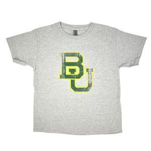 Baylor University BU Bears NCAA Grey Logo‎ T-Shirt Kids Youth Small